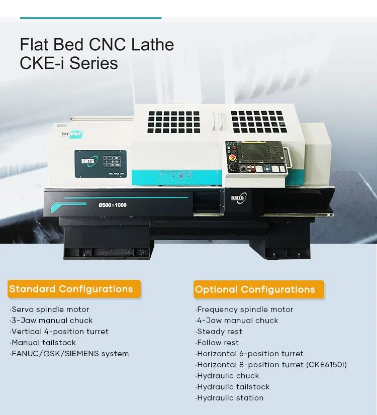 Cke6150z Series Big Discount High Precision Flat Bed CNC Lathe and Milling Drilling Machine